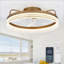 Ventilateur de plafond encastré à profil bas 20 po avec 3 lumières DEL à intensité variable de température de couleur-803971361