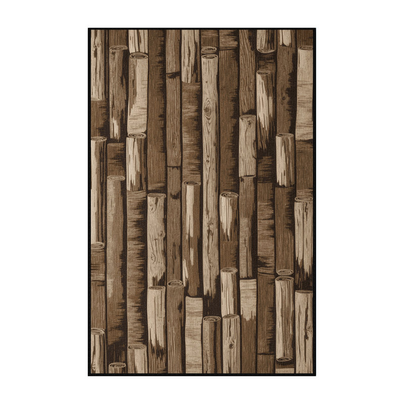 Washable Dock pilings Nautical Area Rug, Rectangle 7' x 9'