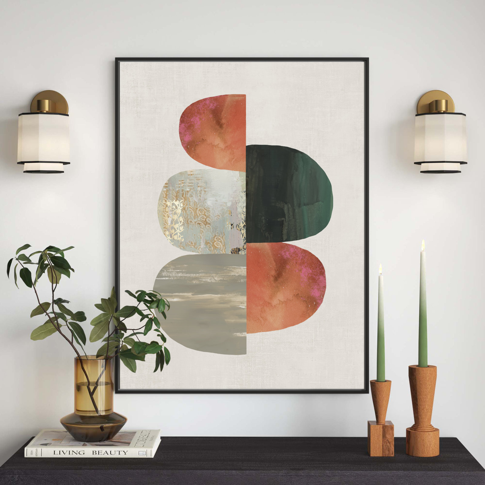 Evolving Energy II by Tom Reeves - Print, 41.5" H x 31.5" W, Framed Canvas, Black