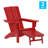 Avayla Commercial All-Weather Adirondack Chair with Pullout Ottoman & Cupholder-185743479