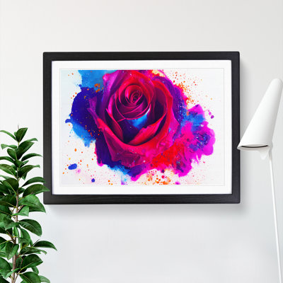 Rose Flower Splash Vol.1 Abstract - Single Picture Frame Print