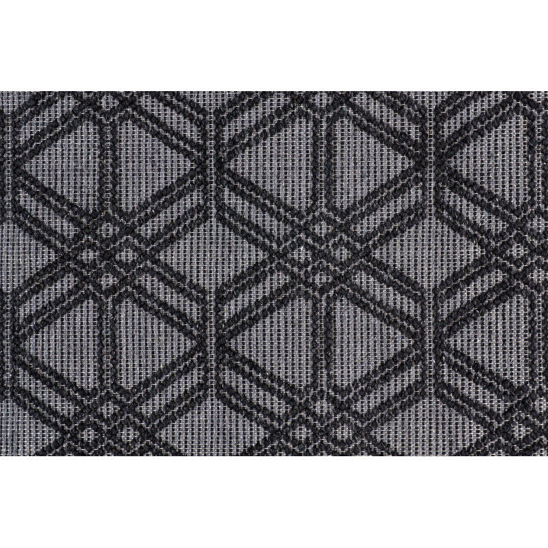 Tapis gris anthracite noué à la main Jurica, Rectangle 5 pi x 7 pi 6 po