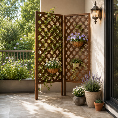 182.9cm H x 61cm W Wood Lattice Panel Trellis