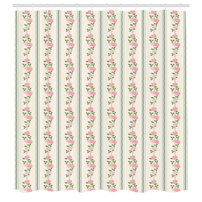 Shower Curtain with Hooks Included, 75"H x 69"W