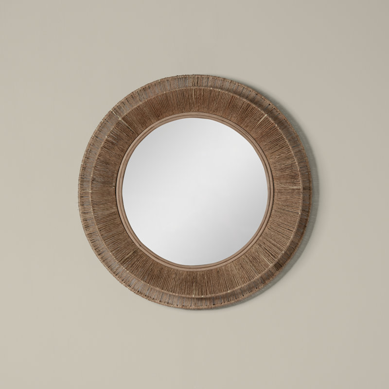Collins Round Jute Wall Mirror, 26" x 26"