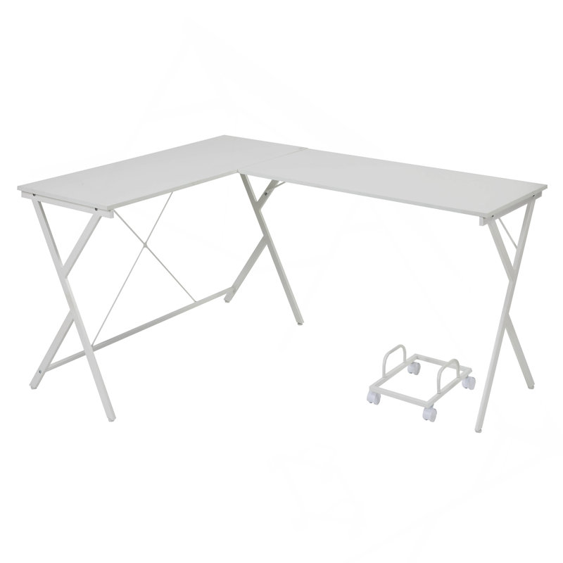 L-Shaped Computer Desk With CPU Holder