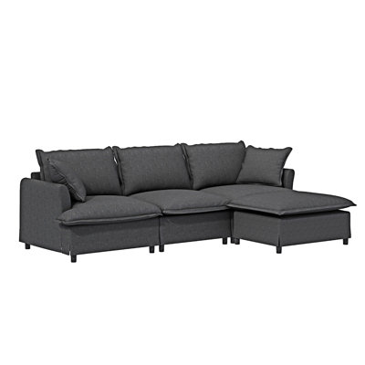 Canapé modulaire rembourré modulaire avec repose-pieds
