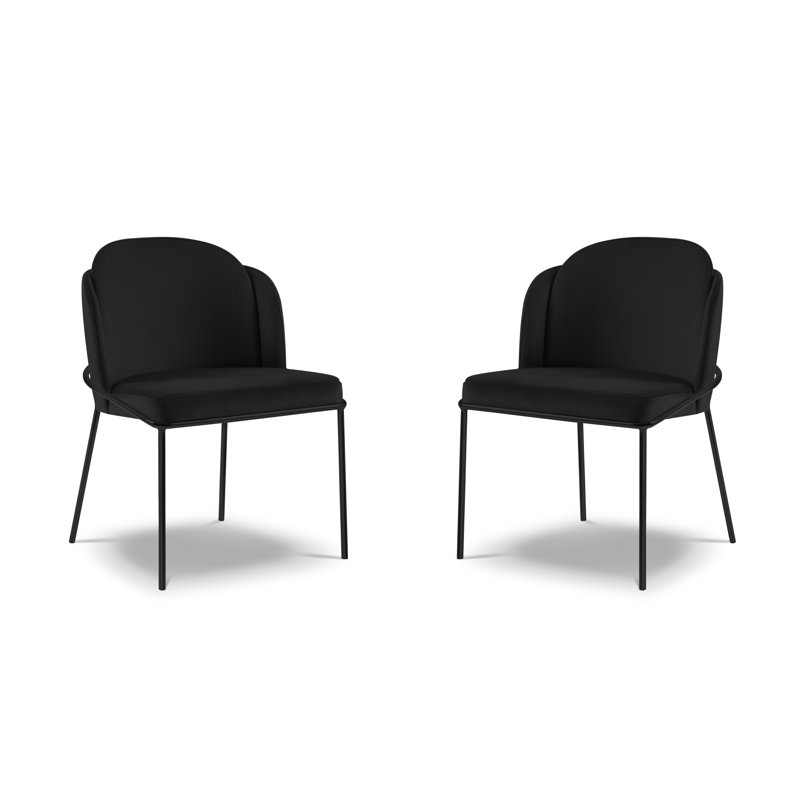 Alcie Upholstered Dining Chair, Black
