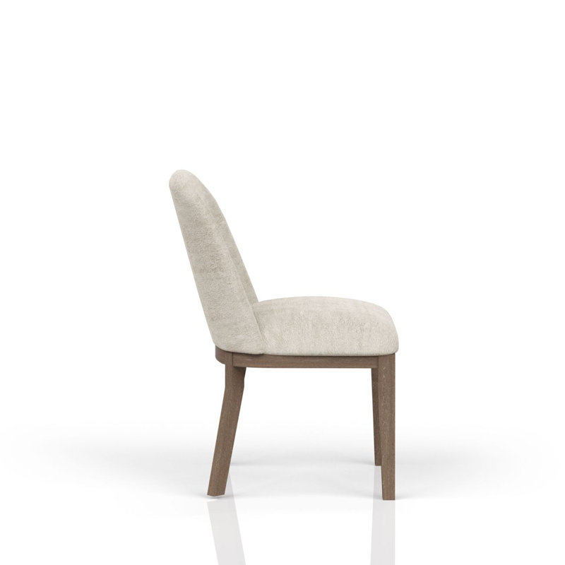 Ensemble de 2 chaises rembourrées cacao et ivoire