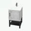 Meuble-lavabo avec lavabo, 1 porte et tablette ouverte en fer-76097569