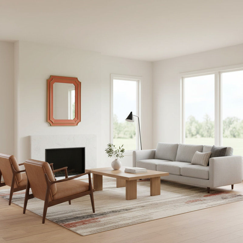 Dante Accent Mirror, Orange