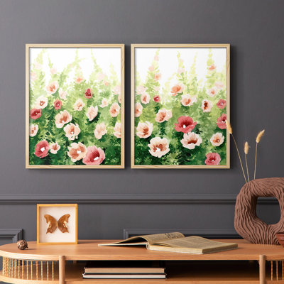 Sunlit Flora I-Premium, reproduction encadrée prête à accrocher - aucun clou requis - aucun clou requis