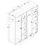 Armoire moderne avec de nombreuses tablettes, pin atlantique, 63,0 x 70,9 x 20,4 pouces | 100% panneau de particules enduit de mélamine, épaisseur: 0,7 pouce | Conception murale, parfaite pour une chambre à coucher élégante-859901510