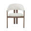 Linen Upholstered Metal Armchair in Beige-189642925-200066841