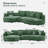 125" Modern Curved Sectional Sofa Couch With Chaise, Upholstery Boucle Sofa Couch With Pillows,Sectional Boucle Fabric Couch For Living Room-1466378038-1466378032
