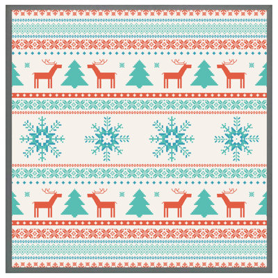 Torrington Christmas Traditional Knitted Single Picture Frame Wall Art