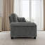 Canapé moderne à trois places en chenille grise de 94 pouces, équipé d'un support à ressorts durable et de coussins en mousse épaisse et dense.-83135829