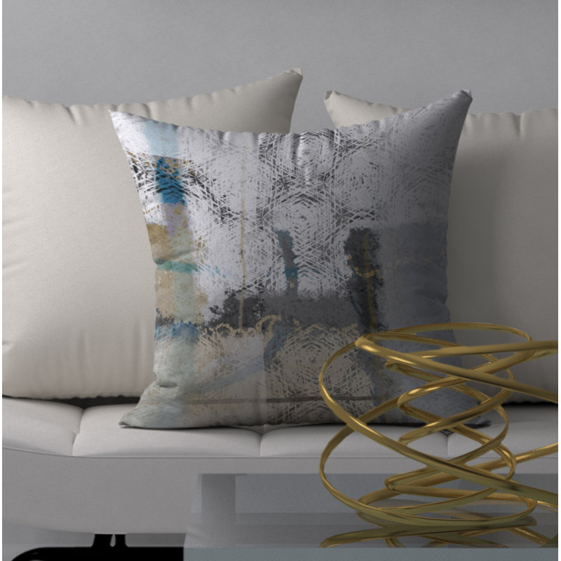 Geometric Reversible Throw Pillow, 24" x 24"