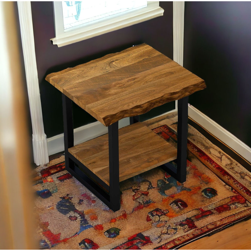 Modern Rustic Live Edge Acacia Wood End Table Modern Rustic Live Edge Acacia Wood End Table