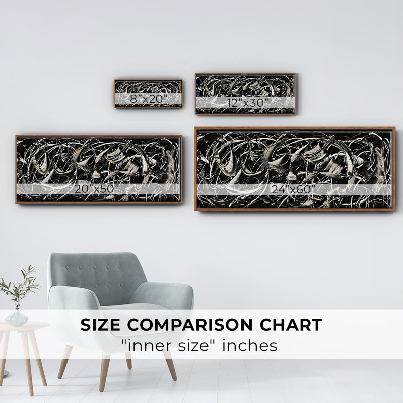 Mouvement linéaire II - toile encadrée, 20" H x 50" W
