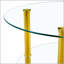 Table basse contemporaine en verre trempé à double couche de style contemporain - plateau de 27,5 po et dessous de 23,6 po. Plateau de table en verre renforcé, pieds en acier inoxydable.