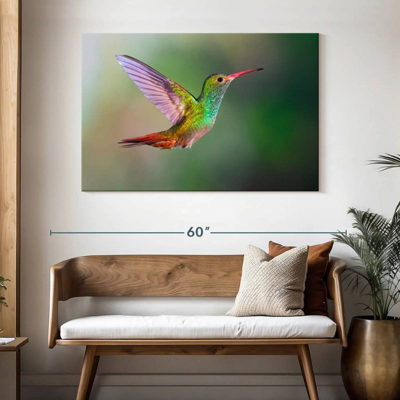 Iridescent Hummingbird, 32" H x 48" W