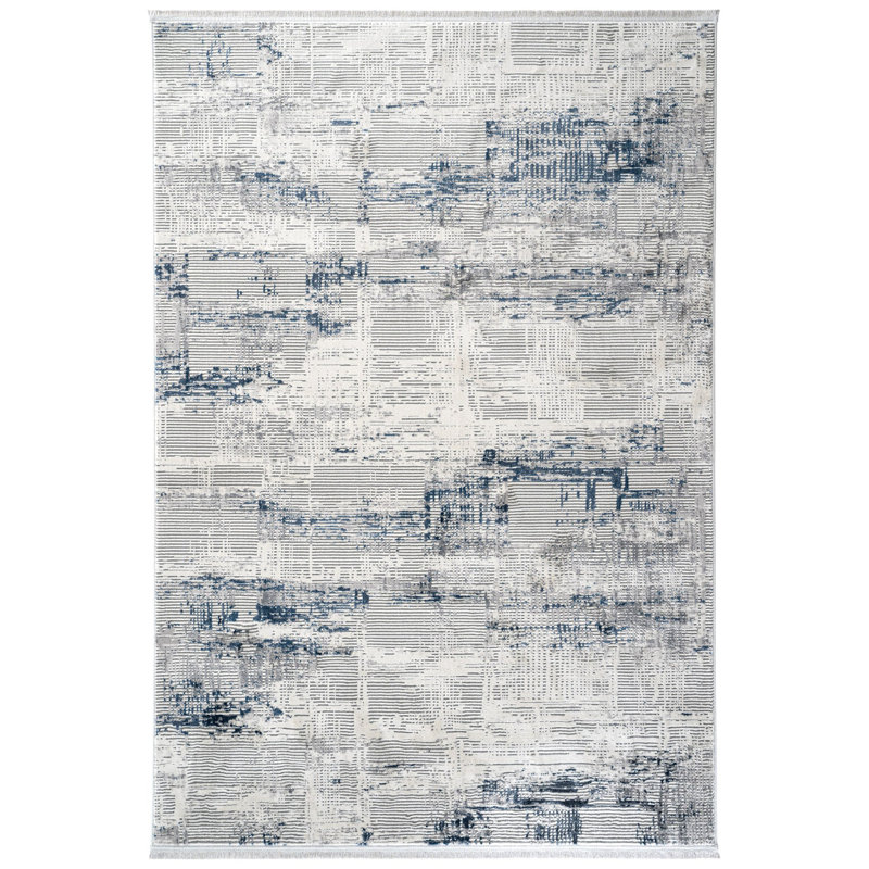 Roblyn Abstract and Vintage Look Indoor / Outdoor Area Rug, Rectangle 6'6" x 9'10"