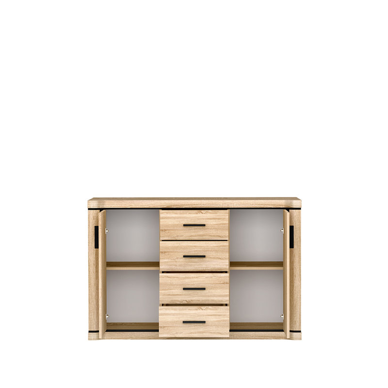 Temmo Sideboard, 91cm H x 137cm W x 45cm D, Sonoma Oak