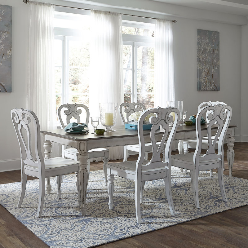 Colchester Opt 7 Piece Rectangular Dining Table Set, 30" H x 108" W x 44" D