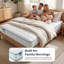 Hybrid Pocket Gel Spring Mattress with Cooling Foam, 4ft6 Double (190 x 137 x 23 cm)