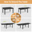 Ensemble repas pour 10 personnes avec coussins beiges et table extensible en aluminium pour 106 personnes-106913543