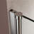 Pivot Swing Single Glass Panel Shower Door 34 In.W X 72 In.H,Adjustable 33.5-35 Inch Frameless Shower Door With 1/4 Inch Clear Tempered Glass-111493768