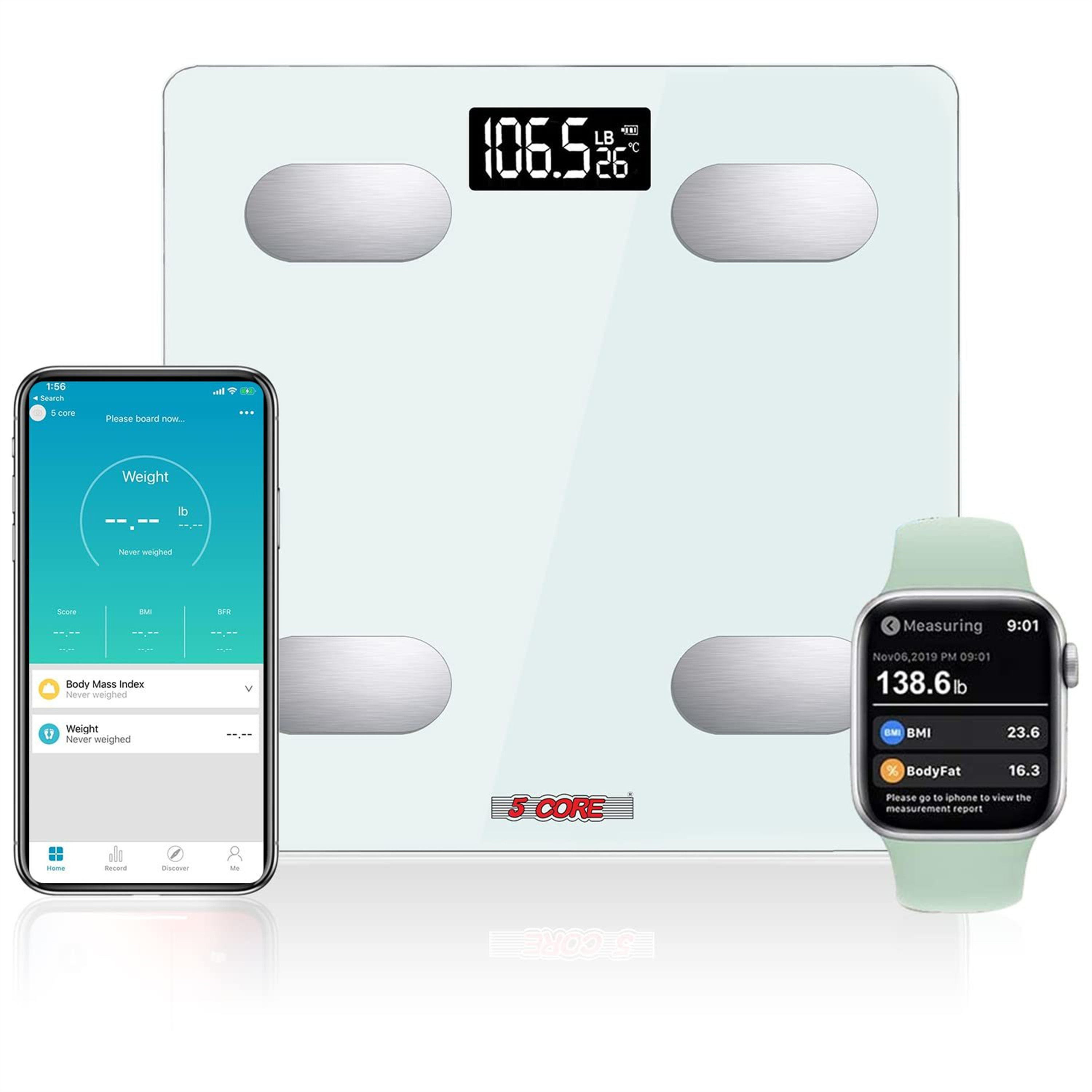 BESTCOSTY Smart Digital Body Analysis Scale with Bluetooth Wayfair