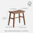 Solid Walnut Makeup Stool-428358859