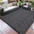 Outdoor Rug Modern Geometric Outdoor Door Mat Woven Plastic, Low Pile, Durable & Easy Care Rug for Patio, Deck, or Garden, Portable Carpet-1366247023-1366247017