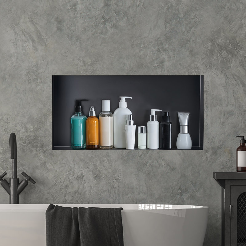 Shower Niche 13 x 25 x 4 inch Frameless Recessed Shelf Stainless Steel