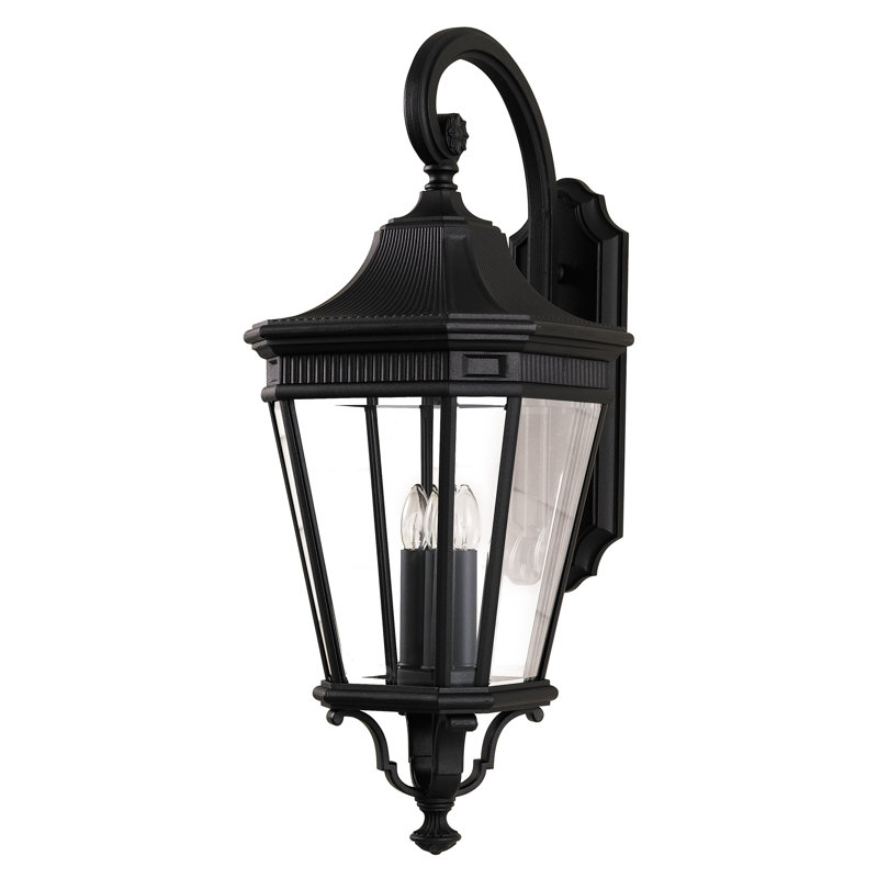 Tibbett 3 - Bulb 78cm H Outdoor Wall Lantern, Black