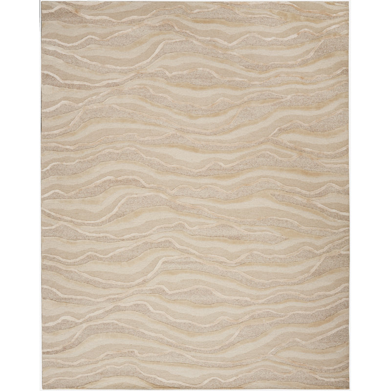 Nourison Theos 9'9" x 13'9" Saddle Modern Indoor Rug, Rectangle 9'9" x 13'9"