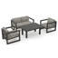 Avion 4 Piece Sofa Seating Group with Sunbrella Cushions-1190556050-1195366020-1102537347