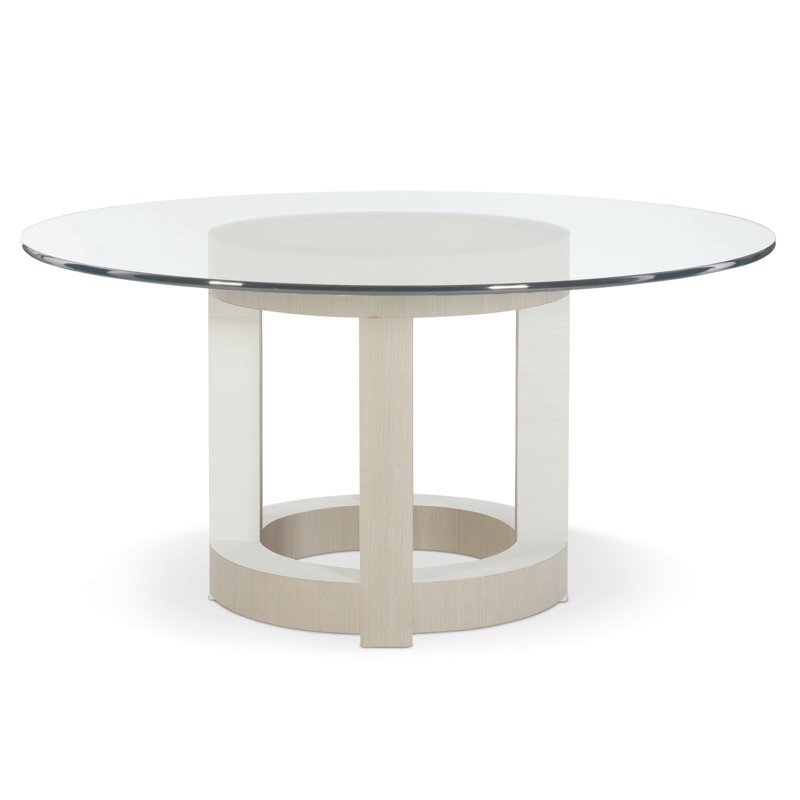 Axiom Round Glass Dining Table, 60" W x 60" L