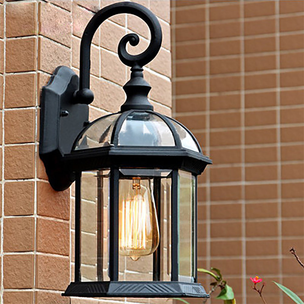 Canora Grey Wall-Mounted Lamp Outdoor Garden Light Wall Lantern ...