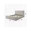 Grand lit en lin beige avec rangement-425329438