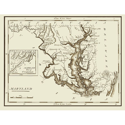 Maryland  Lewis 1797 Poster Print By Lewis Lewis 24 X 18  MDZZ0020
