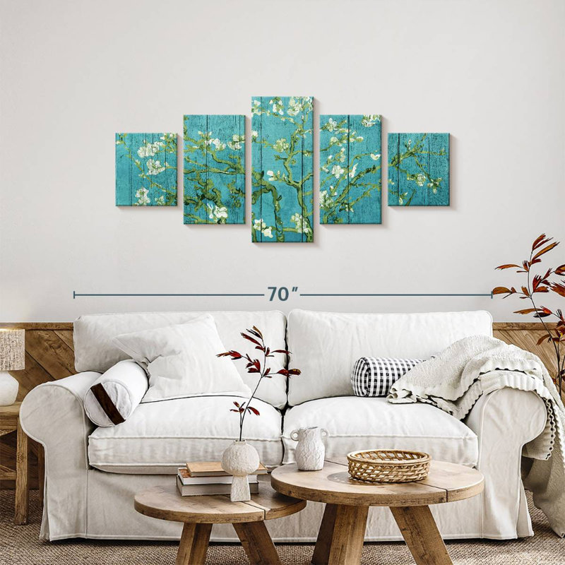 Arbre à fleurs en bois, H 24 po x l 55 po