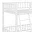 Structure de lit superposé minimaliste avec barrières de sécurité et échelle pratique-129605681