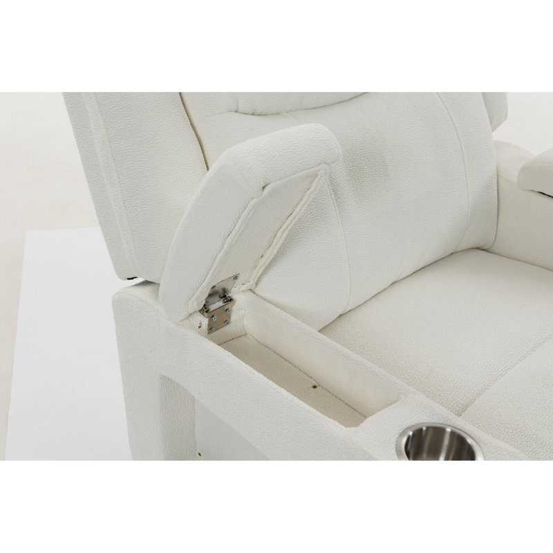 Fauteuils inclinables électriques, fauteuil réglable en velours crème pour salle familiale