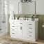 Meuble-lavabo simple en bois massif 54 po avec lavabo à quartz blanc 1,5 po Thornaby-1465847702-1431350140