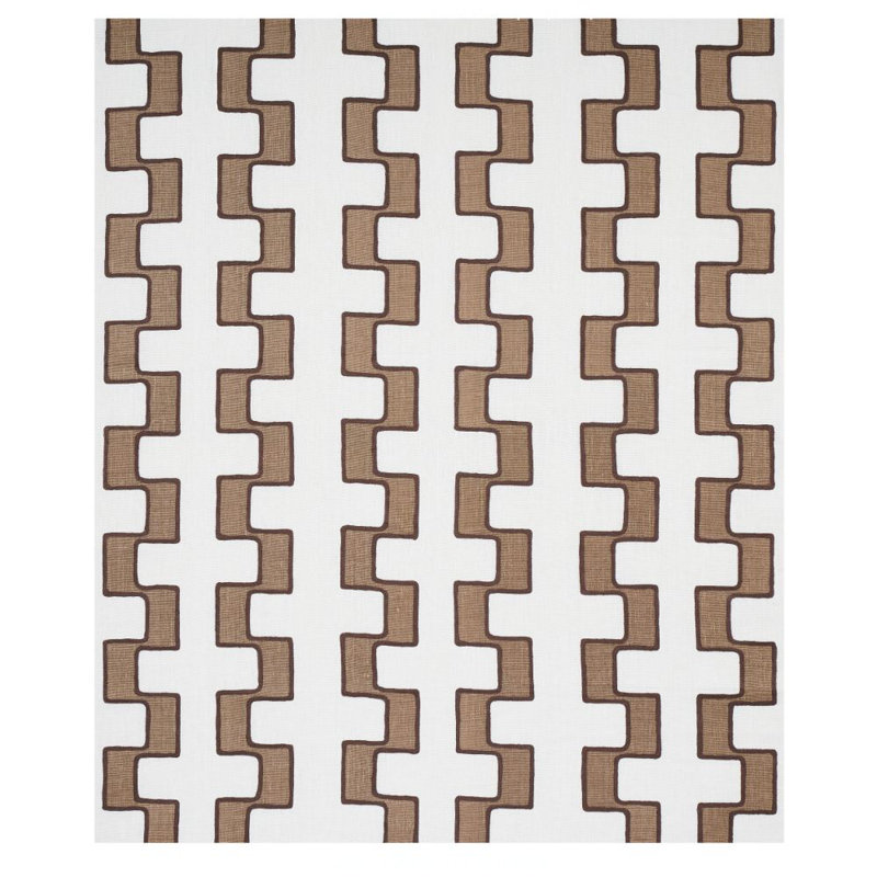 Dixon Embroidered Print Linen Fabric, Neutral
