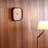 Brown Solid Wood Rounded Rectangle Silent Wall Clock