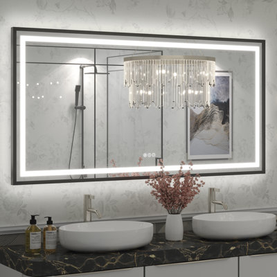 Molly Framelss or Framed LED Anti-Fog Tempered Glass Wall Bathroom Vanity Mirror - UL Certified